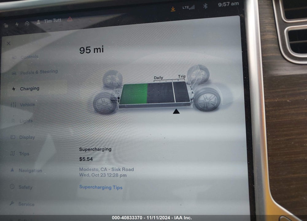 2014 TESLA MODEL S P85 VIN: 5YJSA1H14EFP36019