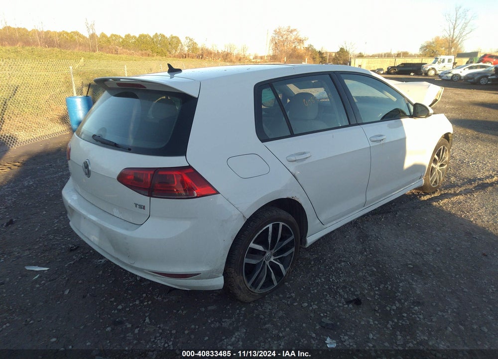 2015 VOLKSWAGEN GOLF TSI SE 4-DOOR VIN: 3VW217AU0FM004892