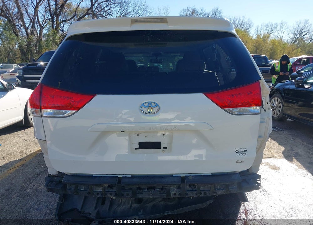 2012 TOYOTA SIENNA LE V6 8 PASSENGER VIN: 5TDKK3DC6CS247906