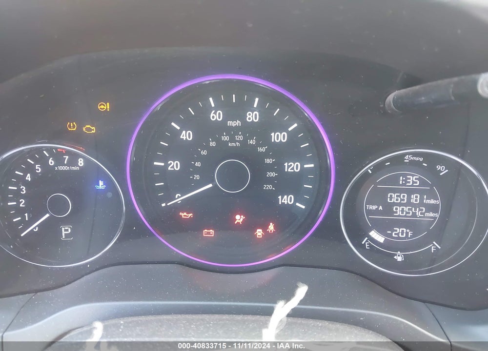 2019 HONDA HR-V SPORT VIN: 3CZRU5H19KG704910