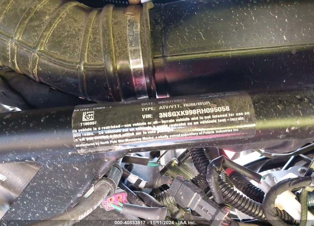 2024 POLARIS GENERAL XP 1000 ULTIMATE VIN: 3NSGXK998RH095058