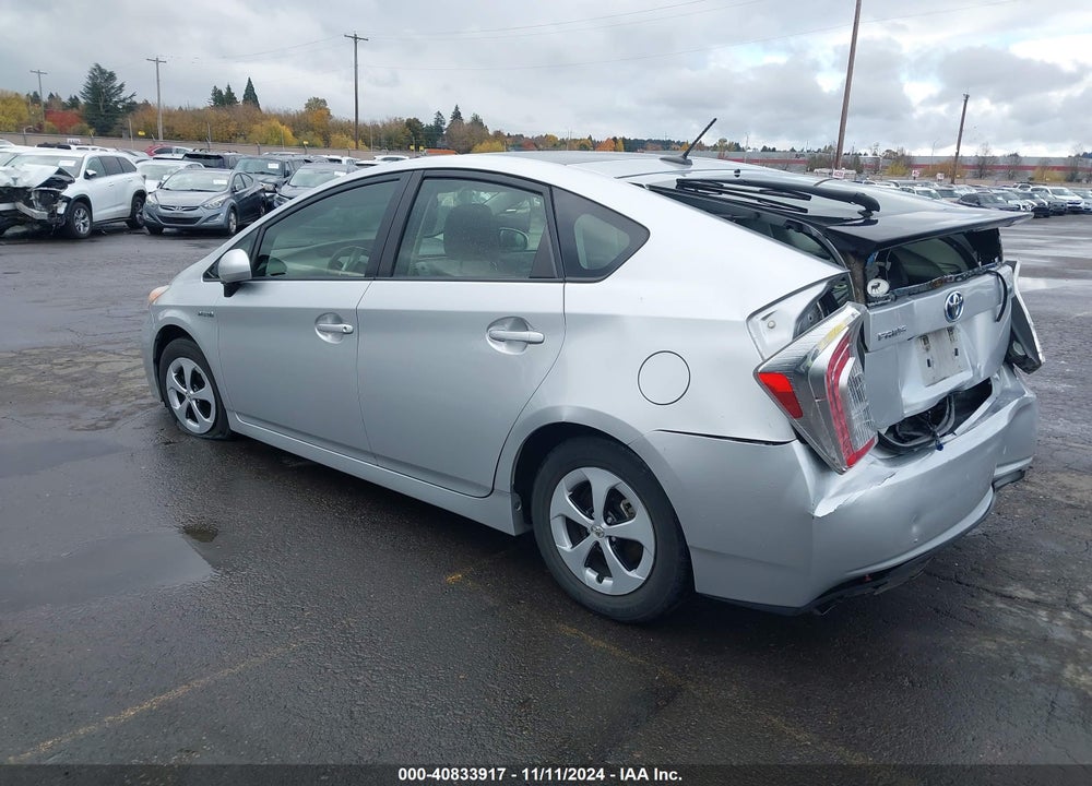 2012 TOYOTA PRIUS THREE VIN: JTDKN3DU2C1542837