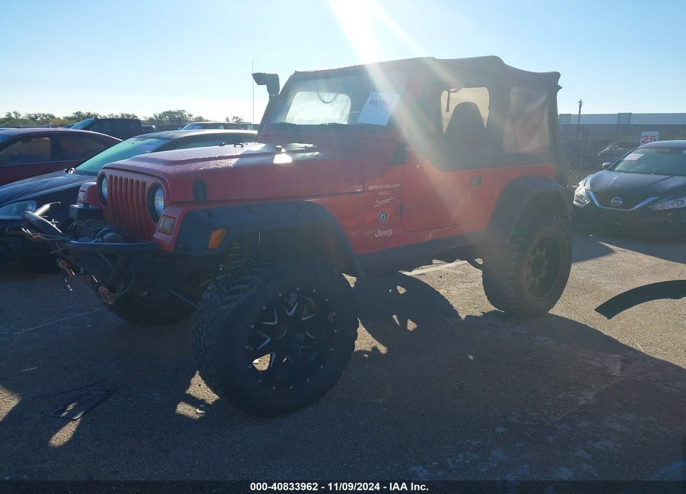 2000 JEEP WRANGLER SPORT VIN: 1J4FA49S9YP755888