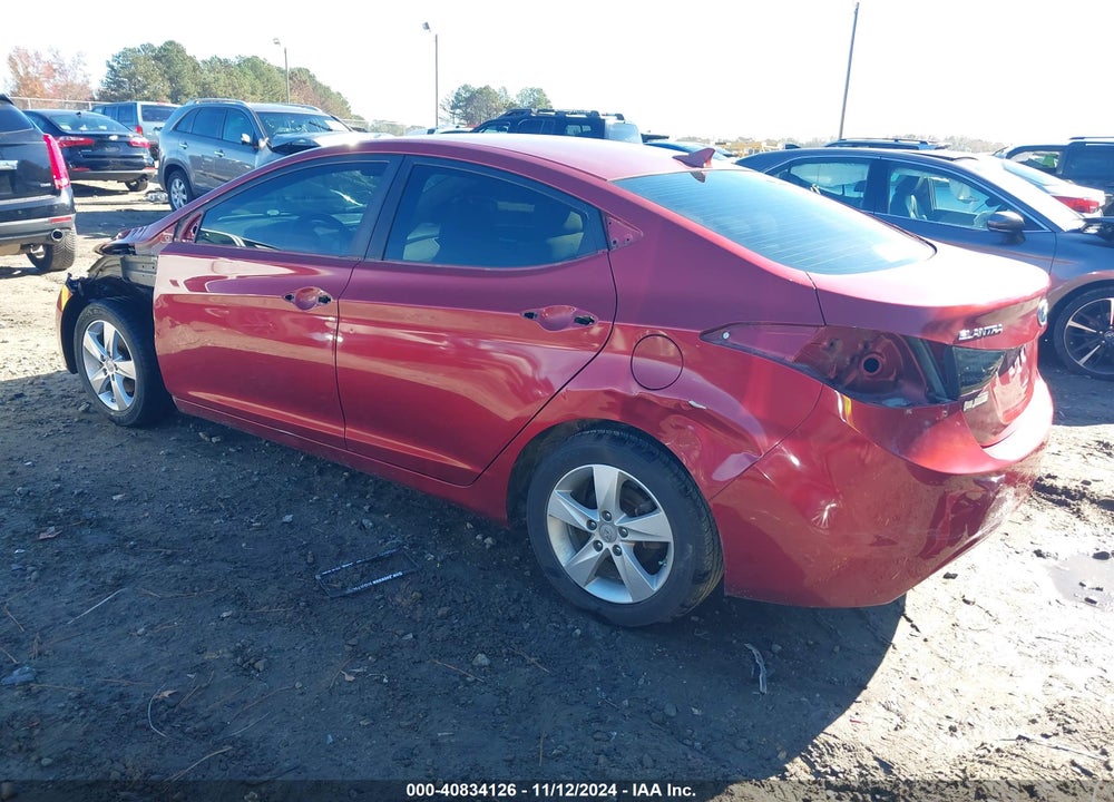 2013 HYUNDAI ELANTRA GLS VIN: 5NPDH4AE7DH392463