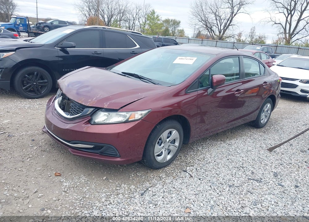2014 HONDA CIVIC LX VIN: 19XFB2F50EE067618