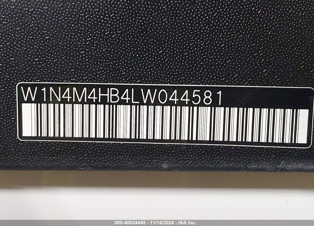 2020 MERCEDES-BENZ GLB 250 4MATIC VIN: W1N4M4HB4LW044581