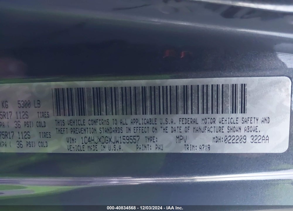2018 JEEP WRANGLER UNLIMITED SPORT S 4X4 VIN: 1C4HJXDGXJW159557