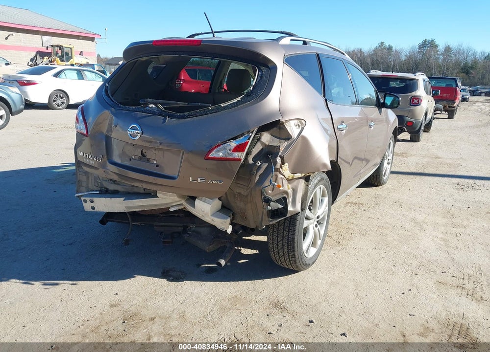 2012 NISSAN MURANO LE VIN: JN8AZ1MW4CW228491
