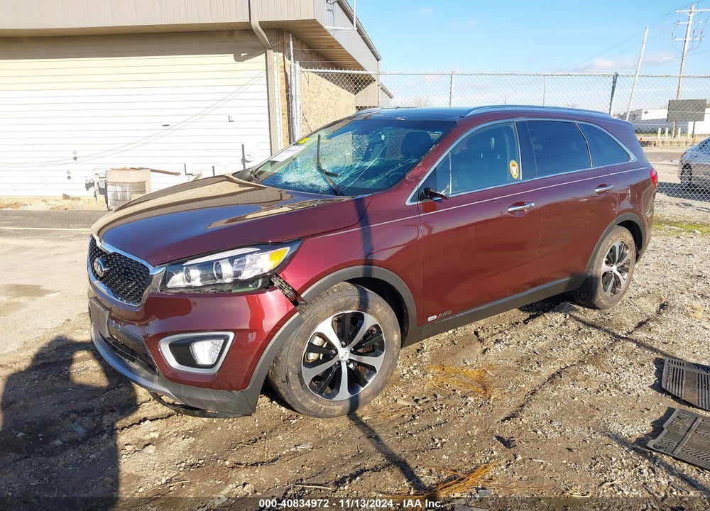 2016 KIA SORENTO 3.3L EX VIN: 5XYPHDA53GG174934