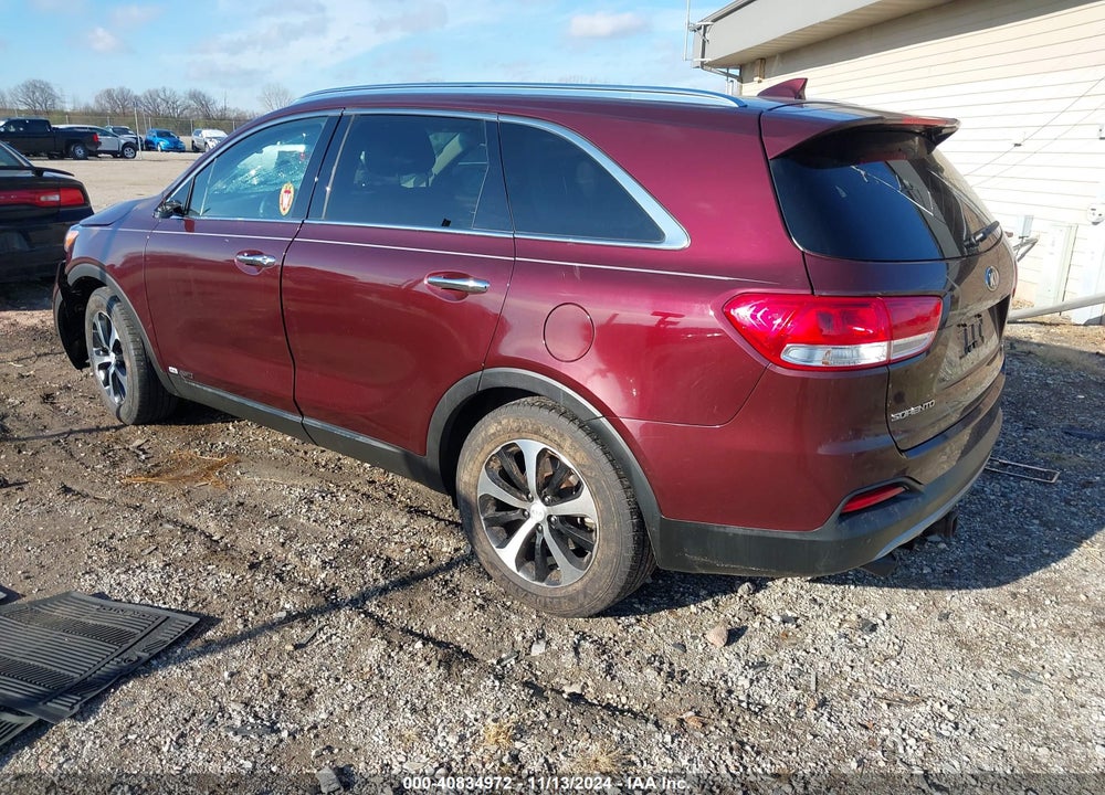 2016 KIA SORENTO 3.3L EX VIN: 5XYPHDA53GG174934