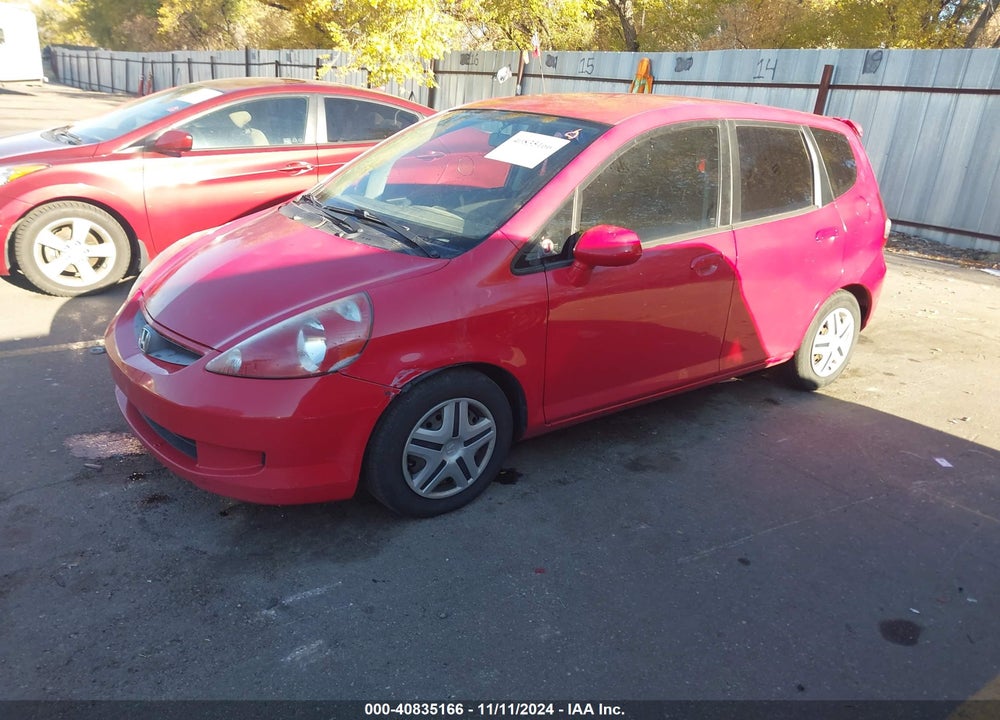 2008 HONDA FIT VIN: JHMGD37458S043101