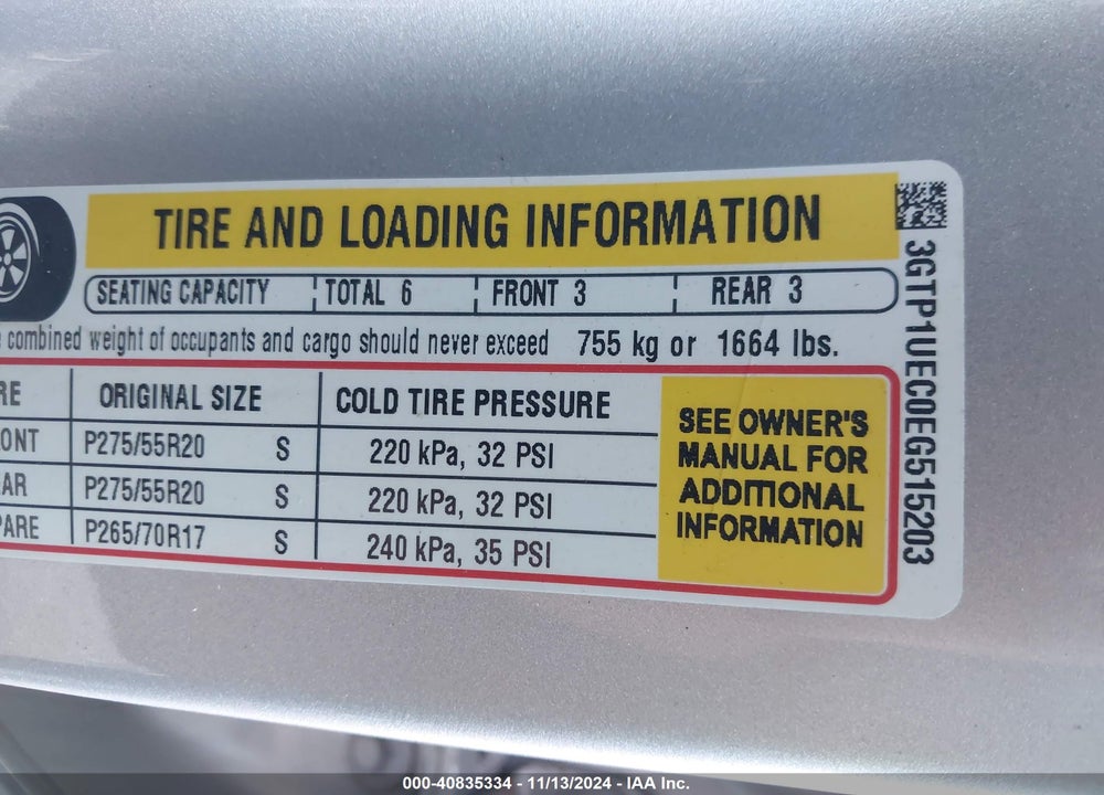 2014 GMC SIERRA 1500 SLE VIN: 3GTP1UEC0EG515203