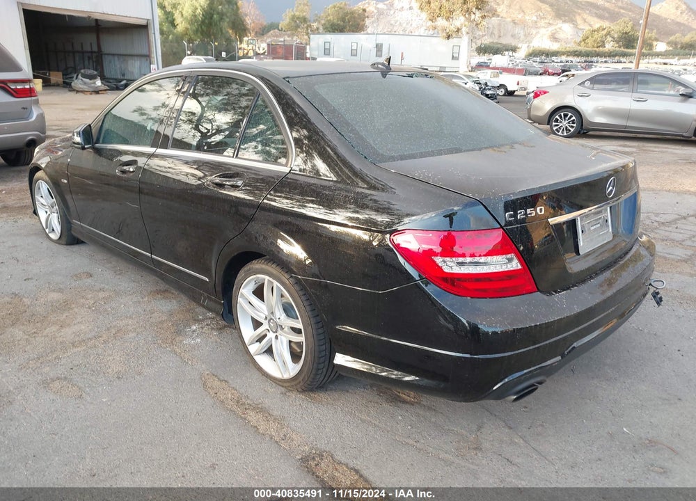 2012 MERCEDES-BENZ C 250 VIN: WDDGF4HB4CA711909