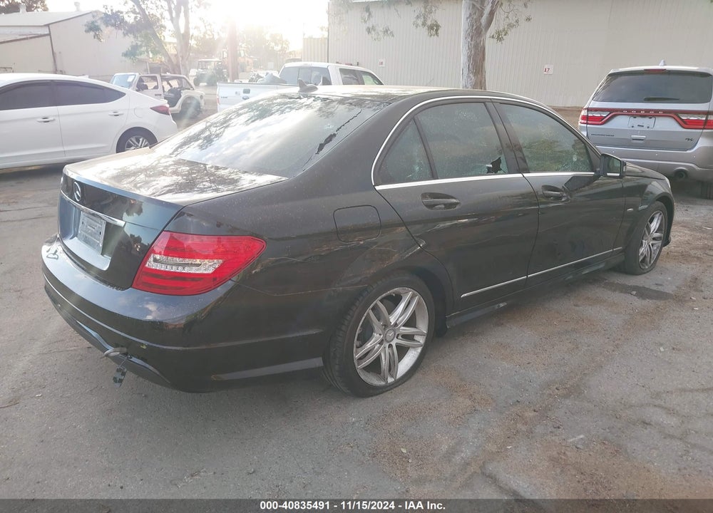 2012 MERCEDES-BENZ C 250 VIN: WDDGF4HB4CA711909