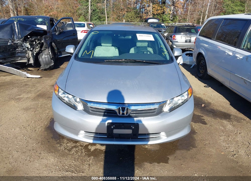 2012 HONDA CIVIC LX VIN: 19XFB2F55CE089885