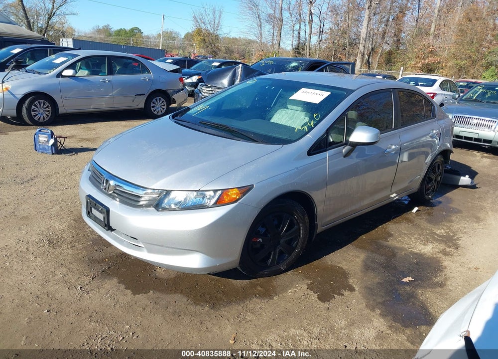 2012 HONDA CIVIC LX VIN: 19XFB2F55CE089885