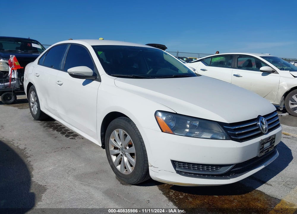 2012 VOLKSWAGEN PASSAT 2.5L S VIN: 1VWAH7A36CC092844