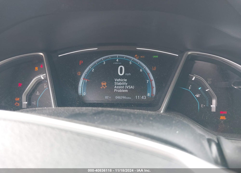 2019 HONDA CIVIC EX VIN: 19XFC1F31KE004884