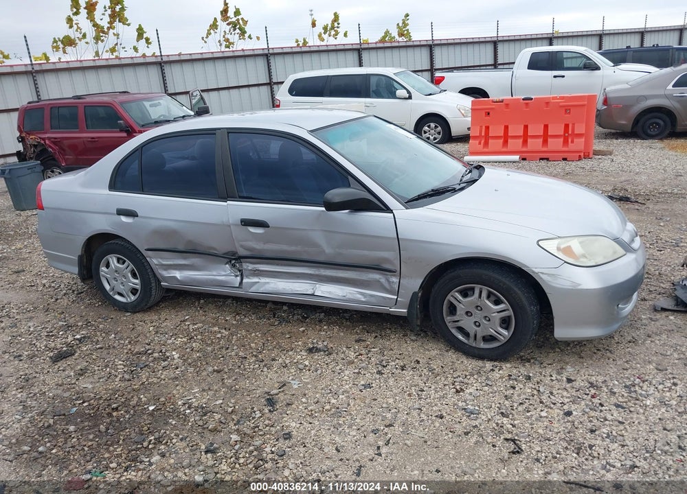 2005 HONDA CIVIC SDN VP VIN: 1HGES16385L019765
