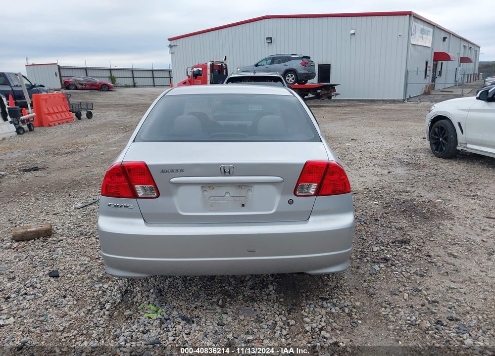 2005 HONDA CIVIC SDN VP VIN: 1HGES16385L019765