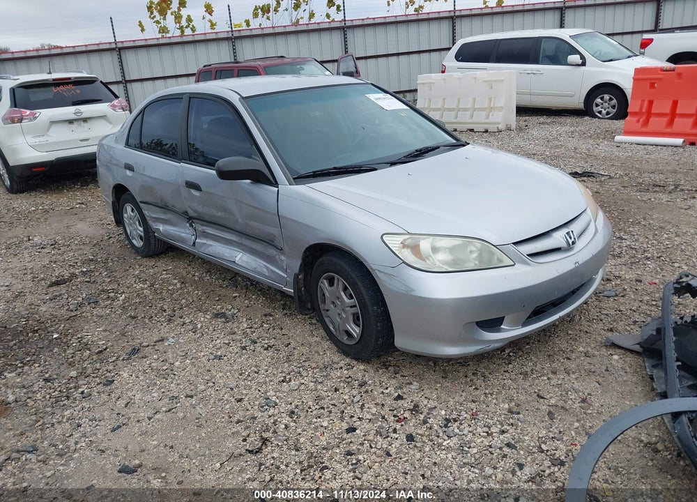 2005 HONDA CIVIC SDN VP VIN: 1HGES16385L019765