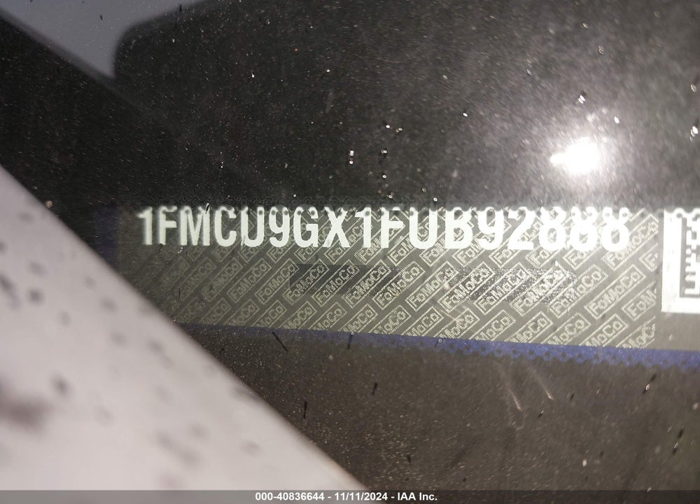 2015 FORD ESCAPE SE VIN: 1FMCU9GX1FUB92888