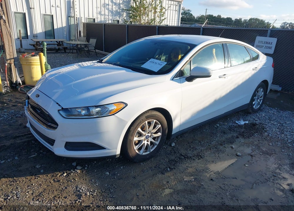 2016 FORD FUSION S VIN: 3FA6P0G71GR121564