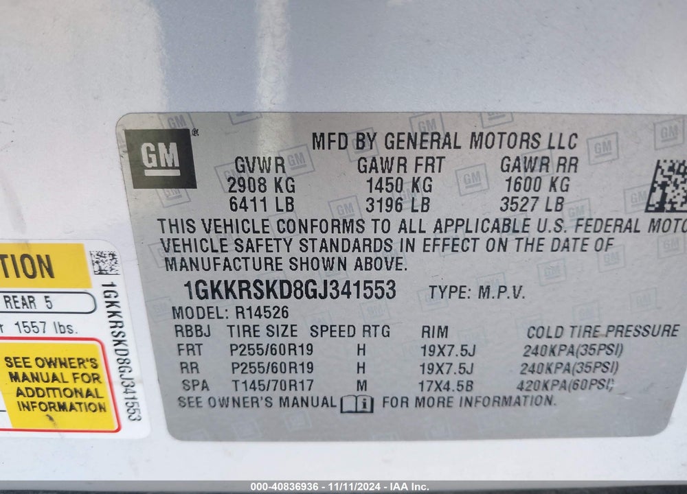 2016 GMC ACADIA SLT-2 VIN: 1GKKRSKD8GJ341553