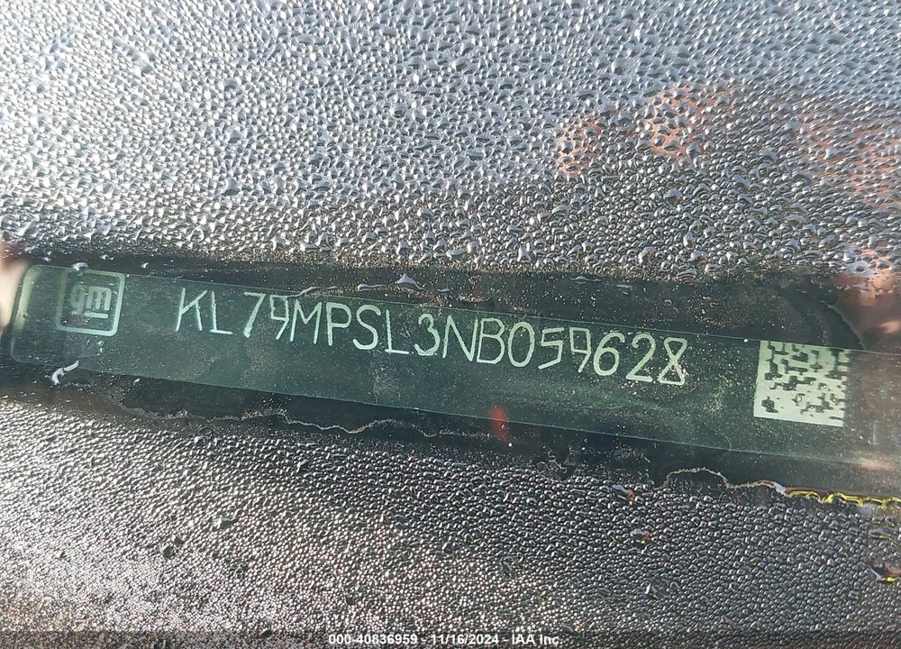 2022 CHEVROLET TRAILBLAZER FWD LT VIN: KL79MPSL3NB059628