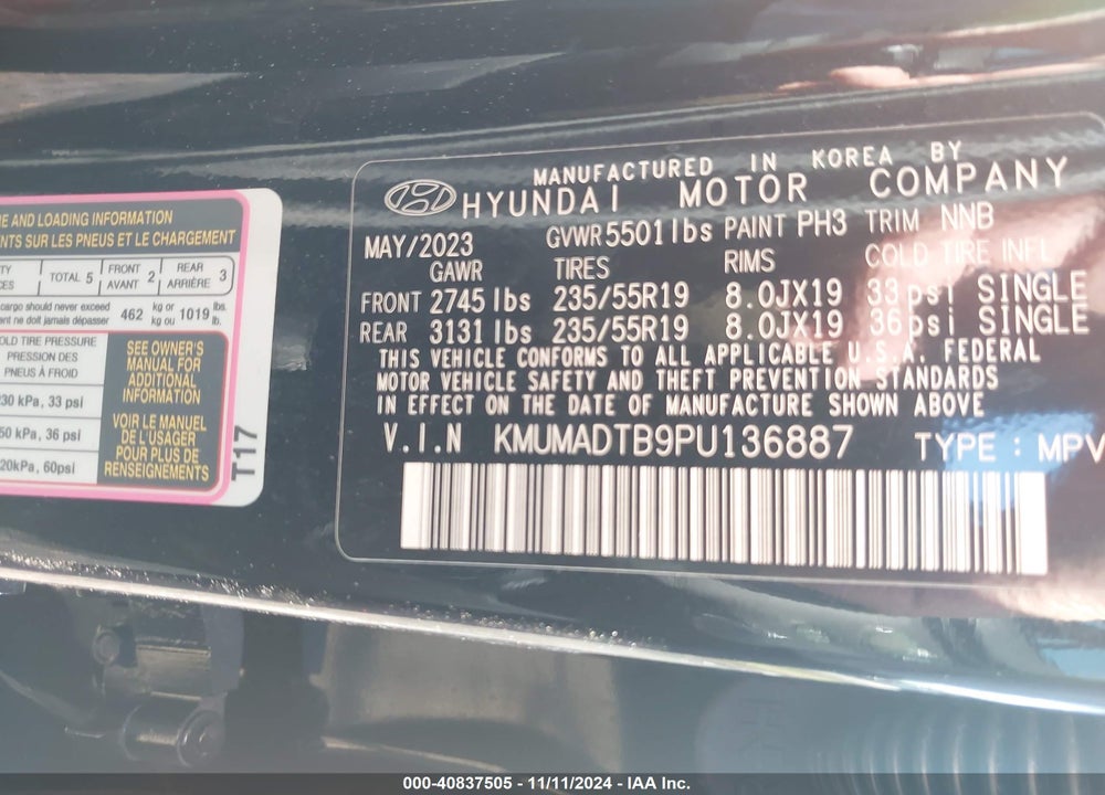 2023 GENESIS GV70 2.5T AWD VIN: KMUMADTB9PU136887