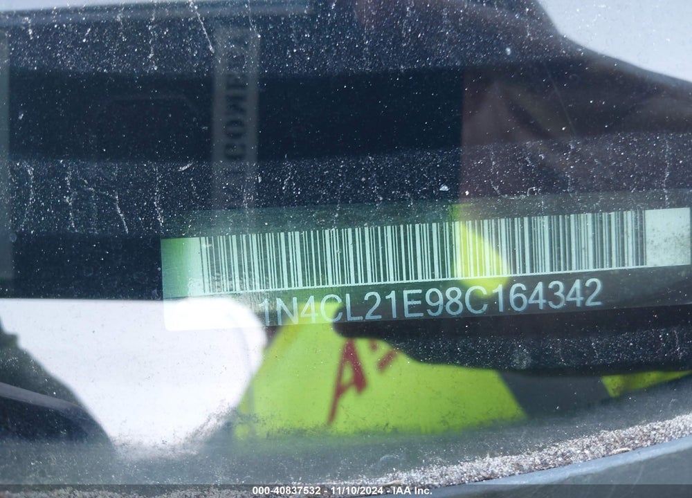 2008 NISSAN ALTIMA HYBRID VIN: 1N4CL21E98C164342