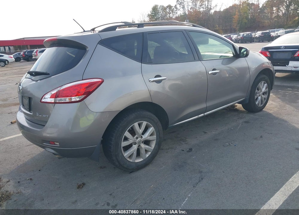 2012 NISSAN MURANO SL VIN: JN8AZ1MWXCW240306