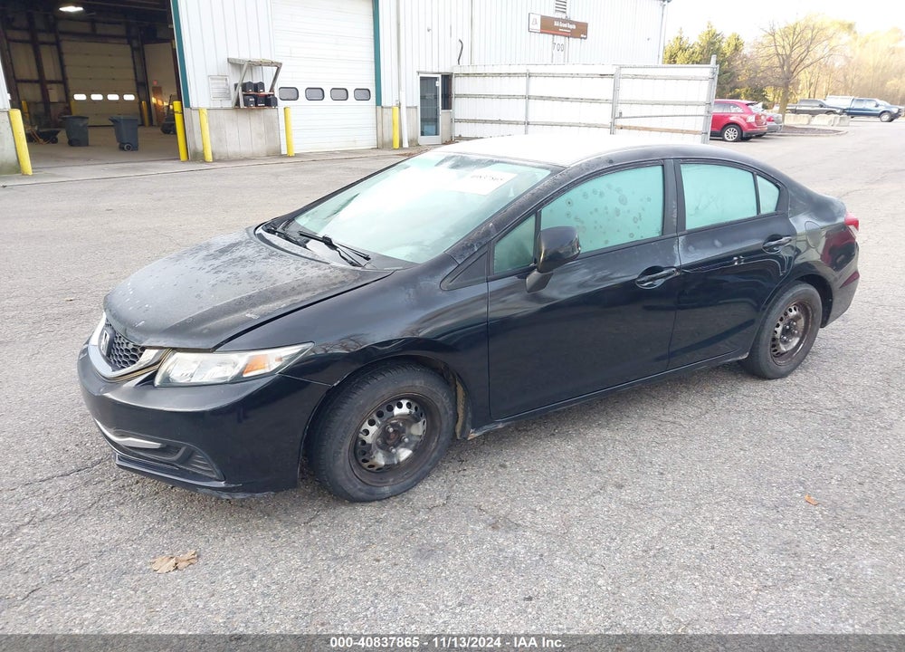 2013 HONDA CIVIC LX VIN: 19XFB2F50DE000418