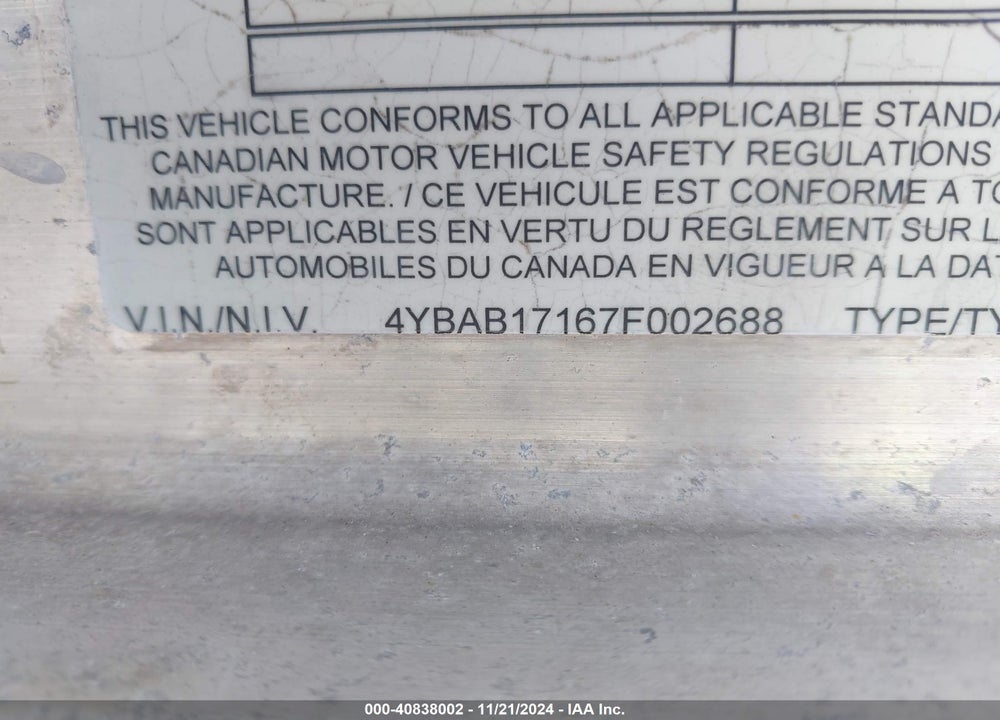 2006 RANGER OTHER VIN: RNG7R061B606