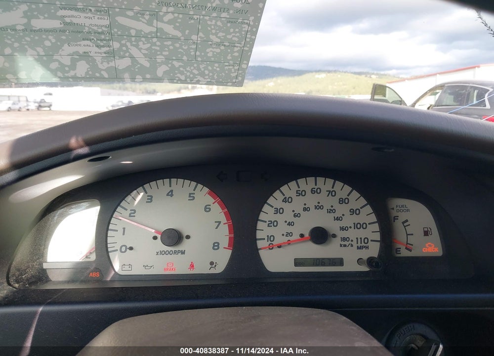 2004 TOYOTA TACOMA VIN: 5TEWM72N74Z392075
