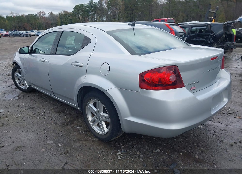 2012 DODGE AVENGER SXT VIN: 1C3CDZCBXCN190047