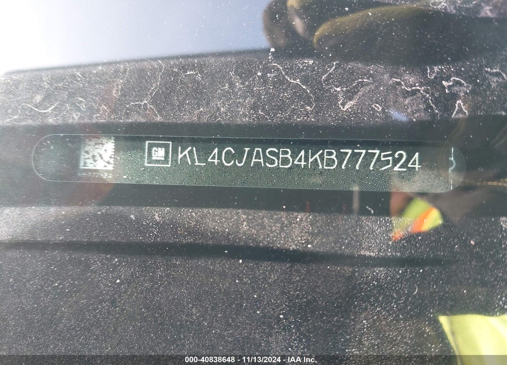 2019 BUICK ENCORE FWD PREFERRED VIN: KL4CJASB4KB777524