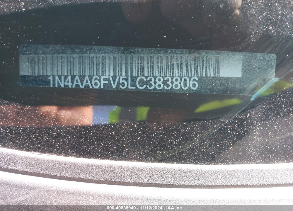 2020 NISSAN MAXIMA VIN: 1N4AA6FV5LC383806