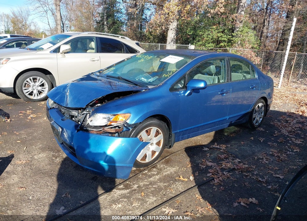 2008 HONDA CIVIC LX VIN: 1HGFA165X8L098885