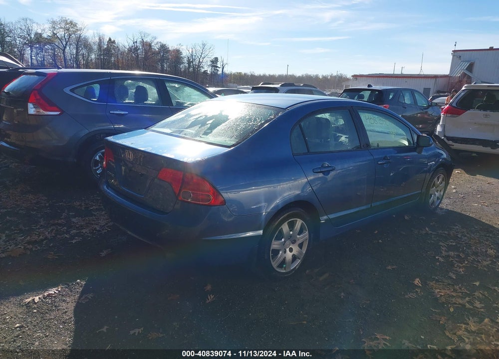 2008 HONDA CIVIC LX VIN: 1HGFA165X8L098885
