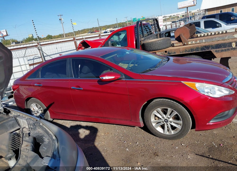 2014 HYUNDAI SONATA GLS VIN: 5NPEB4AC2EH942853