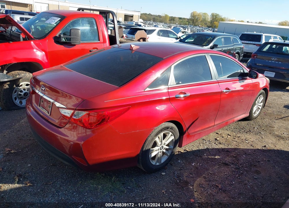 2014 HYUNDAI SONATA GLS VIN: 5NPEB4AC2EH942853