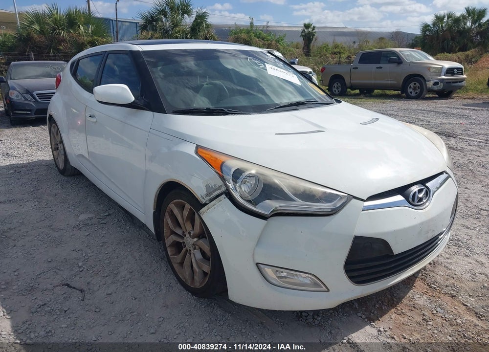 2013 HYUNDAI VELOSTER BASE W/GRAY VIN: KMHTC6AD6DU156692