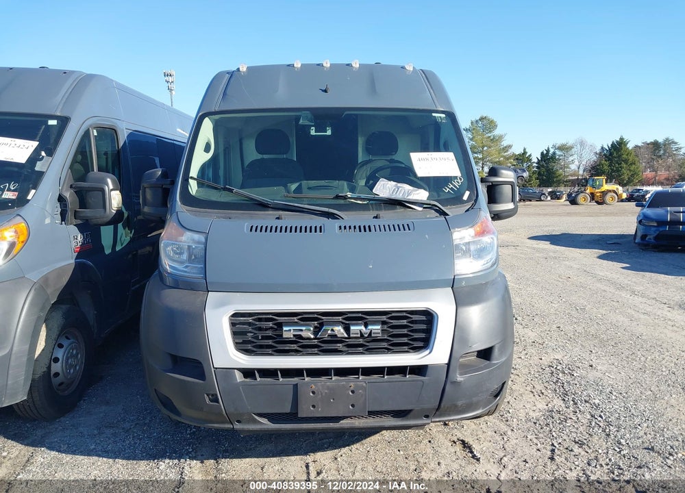 2019 RAM PROMASTER 3500 CARGO VAN HIGH ROOF 159 WB EXT VIN: 3C6URVJG2KE544100
