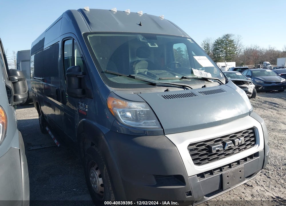 2019 RAM PROMASTER 3500 CARGO VAN HIGH ROOF 159 WB EXT VIN: 3C6URVJG2KE544100
