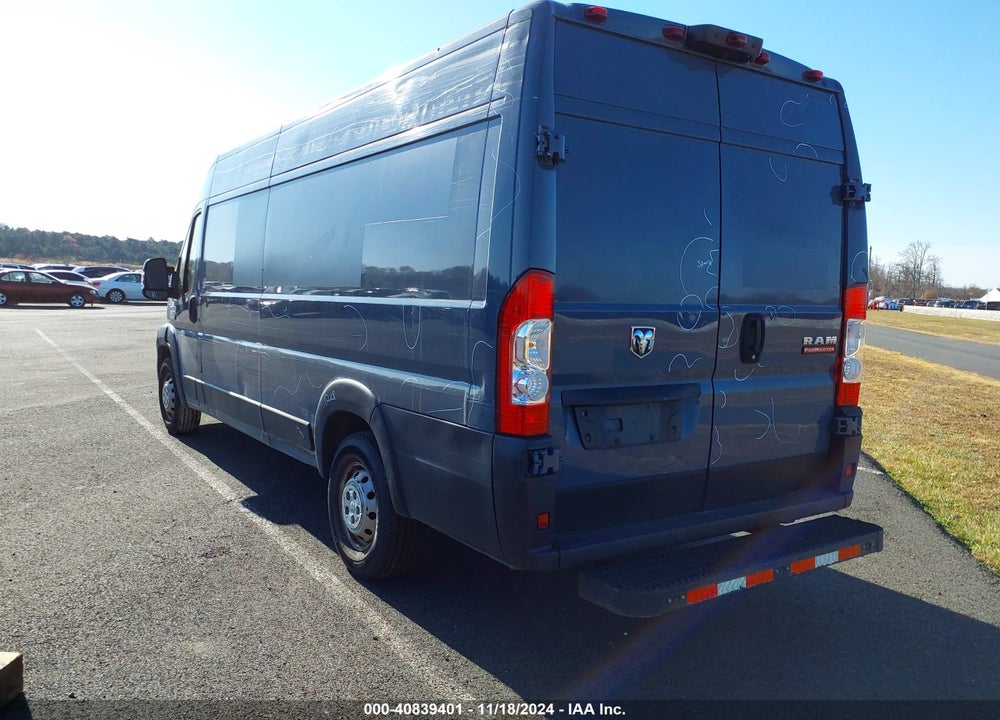 2020 RAM PROMASTER 3500 CARGO VAN HIGH ROOF 159 WB EXT VIN: 3C6URVJG2LE106730