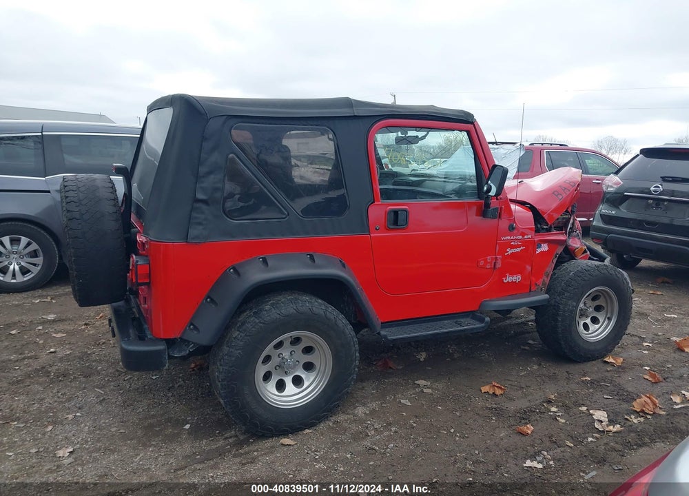 1999 JEEP WRANGLER SPORT VIN: 1J4FY19S2XP470989