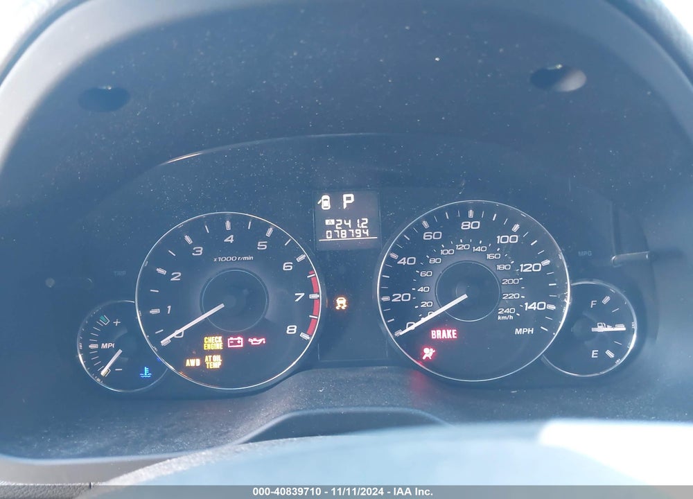 2012 SUBARU OUTBACK 2.5I LIMITED VIN: 4S4BRBKC2C3208218
