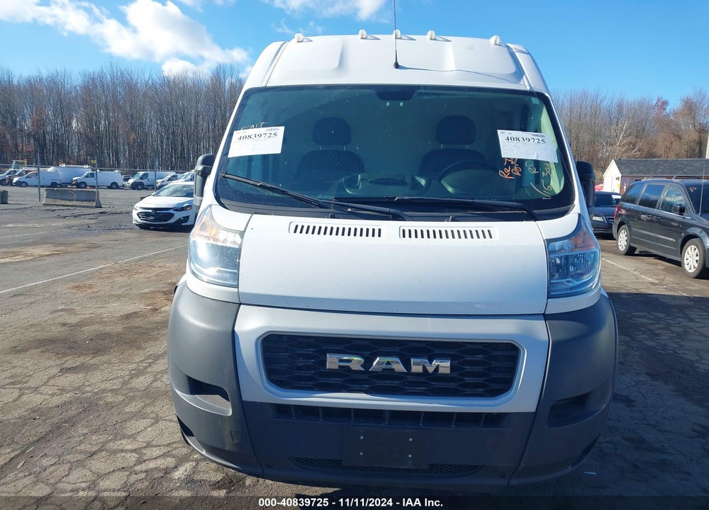 2021 RAM PROMASTER 3500 CARGO VAN HIGH ROOF 159 WB EXT VIN: 3C6MRVJGXME564310