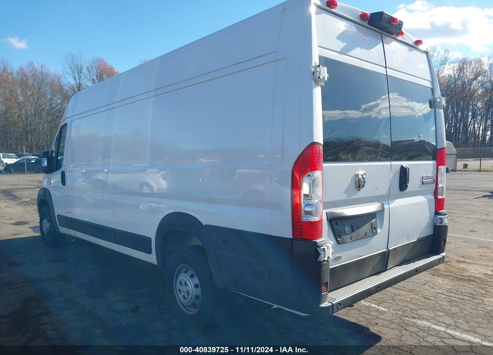 2021 RAM PROMASTER 3500 CARGO VAN HIGH ROOF 159 WB EXT VIN: 3C6MRVJGXME564310